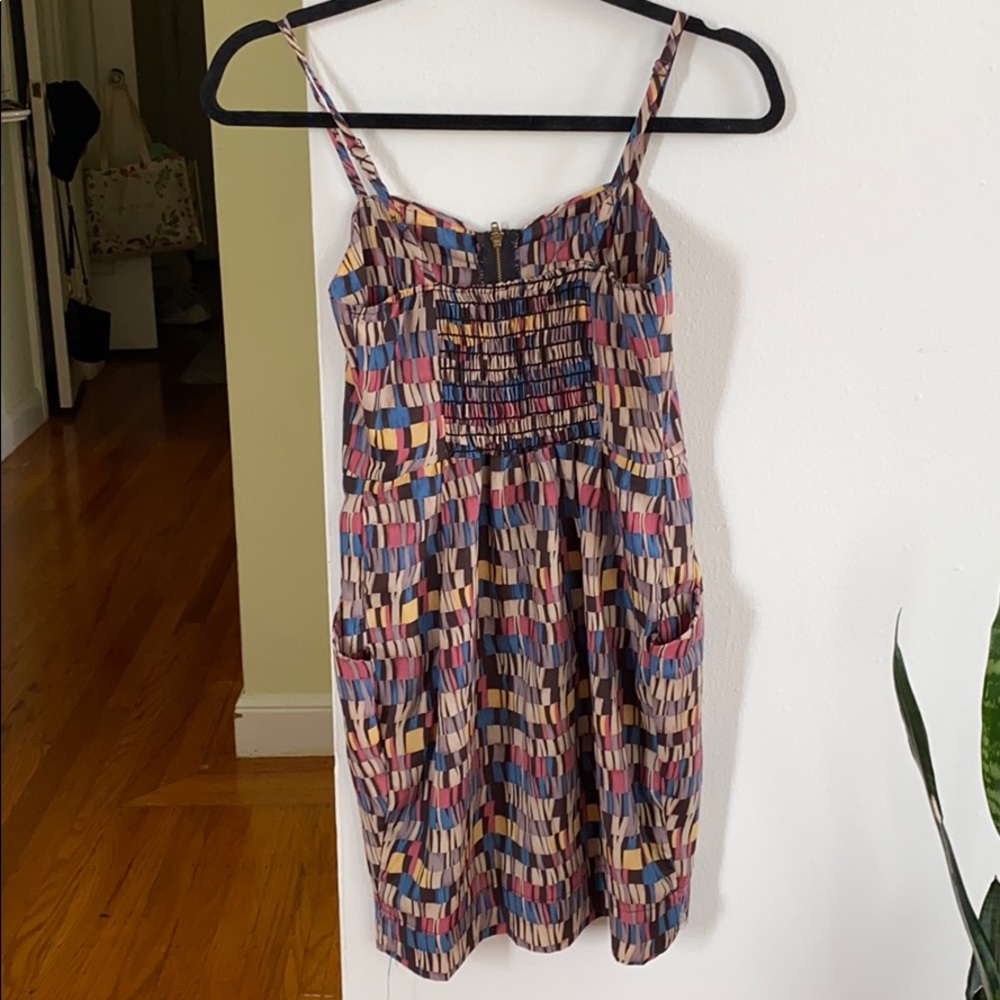 Multicolor Grid Pattern Dress - Picture 2 of 4